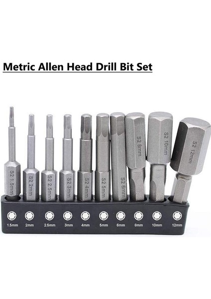 20PCS Hex Kafa Anahtarı Matkap Bit Seti Shank Hızlı Bırakma Manyetik Tornavida Bitleri Seti (Metrik +Sae) (Yurt Dışından) modelleri