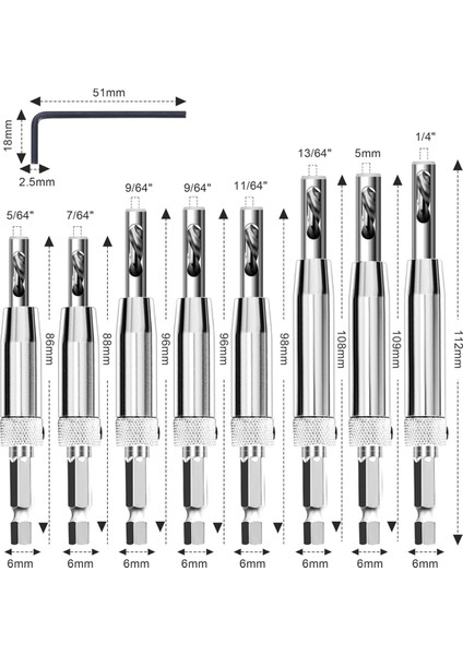 16PCS Kendi Kendini Merkezleme Matkap Bit Seti, 1/4 Inç Hex Shank Kendinden Merkezleme Menteşe Çekirdek Matkap Bit Pencere Kapısı Menteşe (Yurt Dışından) fiyatları