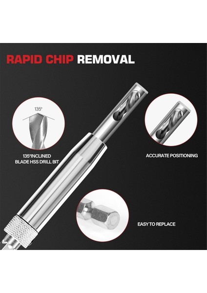 16PCS Kendi Kendini Merkezleme Matkap Bit Seti, 1/4 Inç Hex Shank Kendinden Merkezleme Menteşe Çekirdek Matkap Bit Pencere Kapısı Menteşe (Yurt Dışından) modelleri