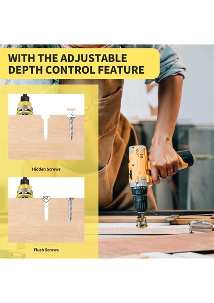 6 Parçalı Counkink Matkap Bit Seti, Bir Adımda Ön Dökülme ve Karşı Karşılıklı, Derinlik Durağı, 1/4 Inç Hex Shank (Yurt Dışından) modelleri