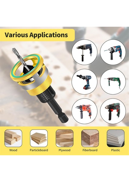 6 Parçalı Counkink Matkap Bit Seti, Bir Adımda Ön Dökülme ve Karşı Karşılıklı, Derinlik Durağı, 1/4 Inç Hex Shank (Yurt Dışından) fırsatları
