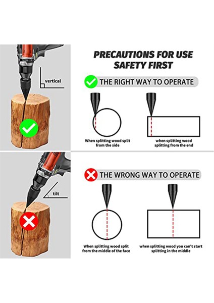 Yakacak Odun Ayırıcı Basit Ahşap Ayırıcı Çıkarılabilir Matkap Bit Ağır Hizmet Tipi Elektrik Matkap Tornavida Yakacak Odun Ayırıcı Bit (Yurt Dışından) modelleri