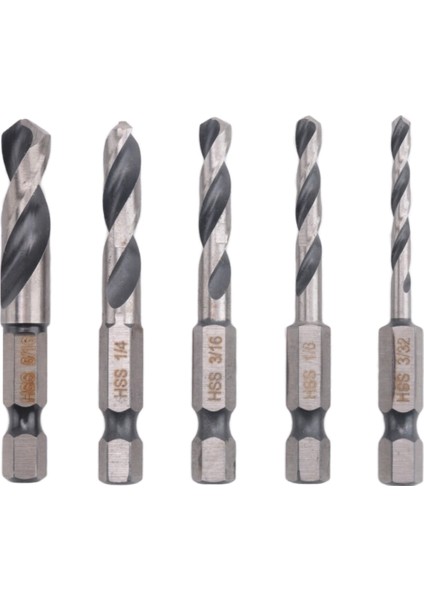 1/4 Hex Shank Matkap Bit Seti 5 Pcs Metal M2 Kısa Uzunluk Matkap Bit Çelik Için Set Hızlı Değişim Için Chuck (Yurt Dışından)