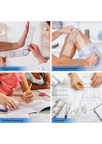4 Adet Gonyometre Fizyoterapisi 360 Derece Rotasyon Izi Fizyoterapi Fizyoterapi Için Pvc, Spor Terapisi (Yurt Dışından) fırsatları