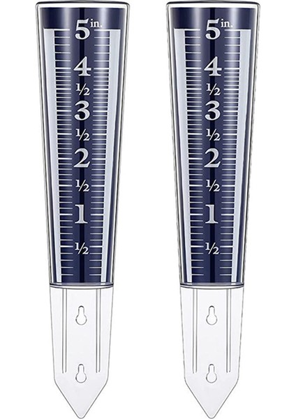 5 Inç Kapasiteli Yağmur Göstergesi Büyütülmüş Ölçekli Dış Mekan Yağmur Ölçer ve Bahçe Veranda Avlusu Için Sayılar 2 Paket Mavi (Yurt Dışından)