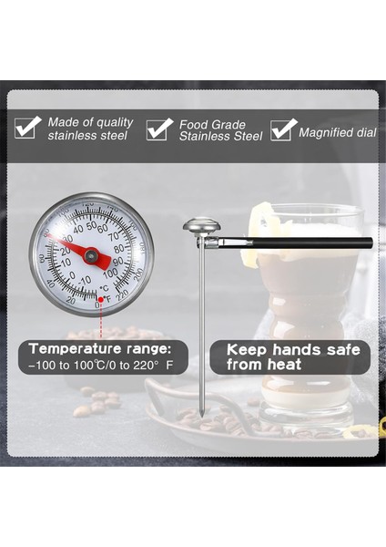 6 Pcs Paslanmaz Çelik Mutfak Termometresi 5 Inç Uzunluğunda 1 Inç Krop Termometresi Sütü Kökalama Gıda Termometresi (Yurt Dışından) modelleri