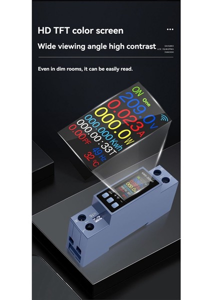 Ac Voltmetre Ammetre Wattmetre Din Ray Montaj Enerji Ölçer Ac 100-290V Kwh Güç Ölçer LED Dijital Ekran Dedektörü (Yurt Dışından) fırsatları