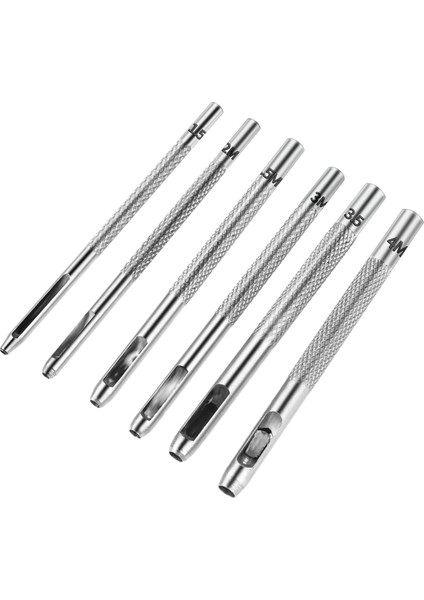 6 Adet Deri Yumruk 1.5mm-4.5mm Yuvarlak Içi Boş Yumuruz Seti Deri Dikiş Zımba Aleti Deri Izleme Kayışı Için (Yurt Dışından)