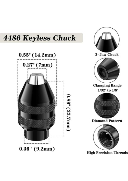 16PCS Matkal Chuck Collet Seti, 4486 Anahtarsız Hızlı Değişim Yedek 4485 Pirinç Koltuk Somun Seti (Yurt Dışından) modelleri