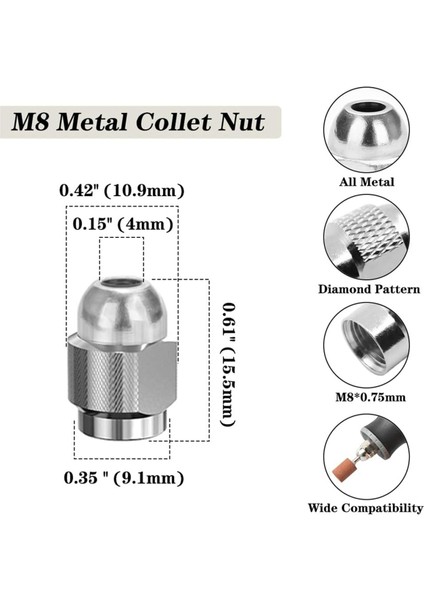 16PCS Matkal Chuck Collet Seti, 4486 Anahtarsız Hızlı Değişim Yedek 4485 Pirinç Koltuk Somun Seti (Yurt Dışından) fırsatları