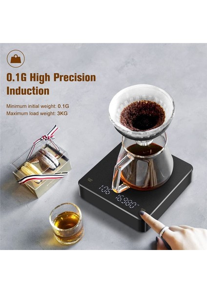 Barista Için Zamanlayıcı, Kahve Ölçeği, 0.1g/3kg, Şarj Edilebilir, Otomatik Kapalı Kahve Ölçeği (Yurt Dışından) indirimleri