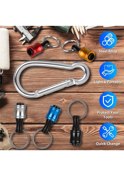 12PCS 1/4 Inç Hex Shank Tornavida Bit Tutucuları, Keychain Uzatma Çubuğu, Taşınabilir Hızlı Değişim Bit Tutucu Seti (Yurt Dışından) indirimleri