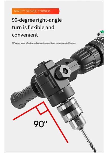 90 ° Dik Açılı Matkap Adaptörü - Sıkı Alan Sondaj ve Onarım Için Anahtarlı Chuck Köşe Eki (Yurt Dışından) indirimleri