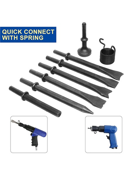 8pc Hava Kepçesi Kafa Seti Pnömatik Kesme Hava Çekme Yumruk Yonga Aracı Pnömatik Kesme Hava Hamme Kesme Paslama (Yurt Dışından) fırsatları