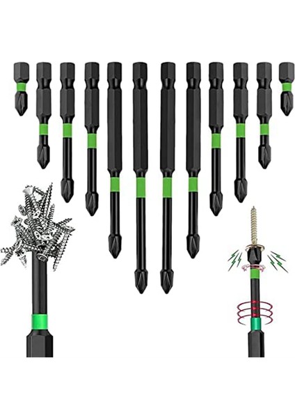 2023 Yeni Tornavida Bit Seti, 12PCS S2 Sürücü Sondaj Seti, Güç Tornavida Etkisi Için Güçlü Kafa Bitleri (Yurt Dışından) modelleri