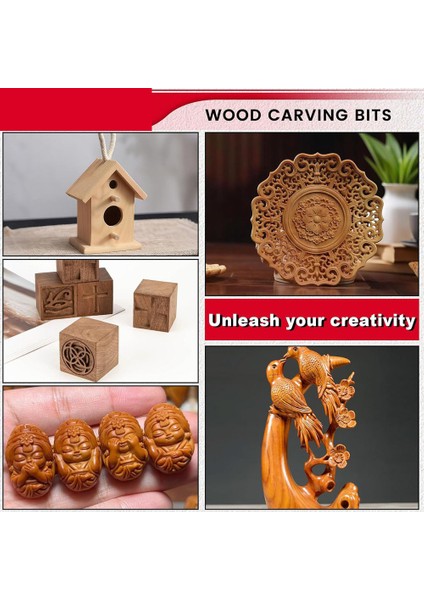 10 Adet Döner Alet Için Ahşap Oyma Aletleri, 1/8 Inç Kanatlı Ağaç Işleme Aletleri Döner Alet Bitleri Oyma Delme Için Uyumlu (Yurt Dışından) indirimleri