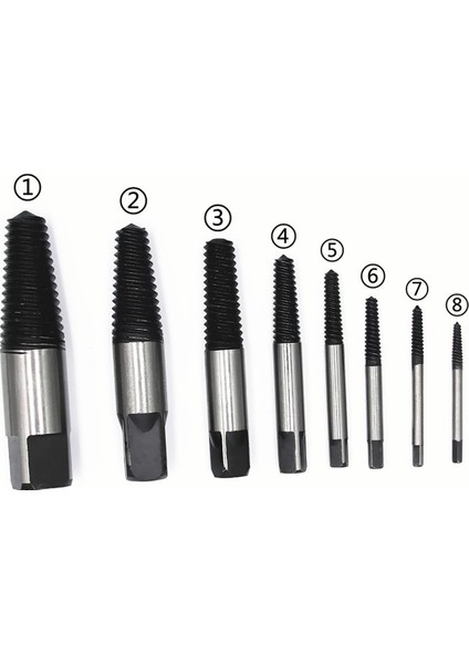 8 Adet Vidalı Çıkarıcı Seti, Hasarlı Vida Kırık Çıkarıcı Kiti, Cıvatalı Su Borusu Kaldırma Alet Seti (Yurt Dışından) indirimleri