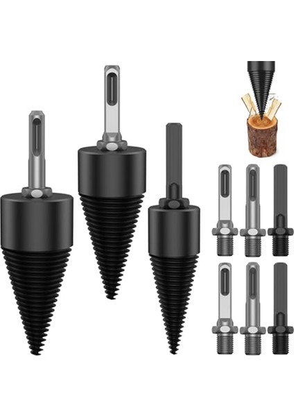 Elektrikli Matkap Için 12 Adet Yakacak Odun Kütük Ayırıcı, 9 Saplı, Sağlam Hizmetli Elektrik Matkapları Vidalı (Yurt Dışından)