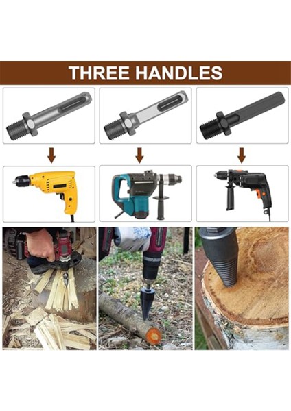 Elektrikli Matkap Için 12 Adet Yakacak Odun Kütük Ayırıcı, 9 Saplı, Sağlam Hizmetli Elektrik Matkapları Vidalı (Yurt Dışından) fırsatları