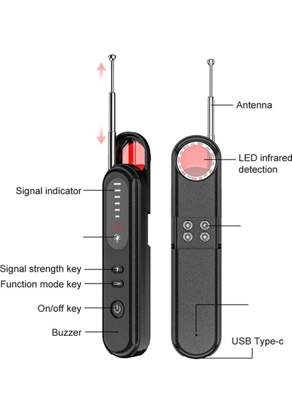T01 Kablosuz Dedektör Taşınabilir Yükseltilmiş Modeller Önleyici Önleme Önleyici Gps Araç Konumlandırma Sinyal Dedektörü (Yurt Dışından) fırsatları