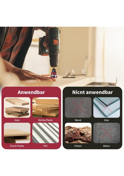 Counterk Matkap Bit Seti 6 Parçalı Counterk Ahşap Matkap Bit Derinlik Durağı, Ahşap Işlemesi Için Hassas Sondaj (Yurt Dışından) indirimleri