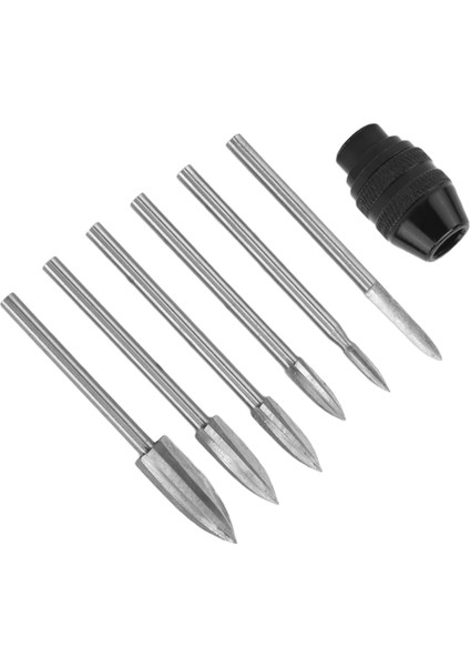 7pc Ahşap Oyma Araçları, 1/8inch Shank Hss Gravür Matkap Aracı Ahşap El Sanatları Aksesuarları 4486 Dremel Aracı Için Chuck ile (Yurt Dışından) fiyatları