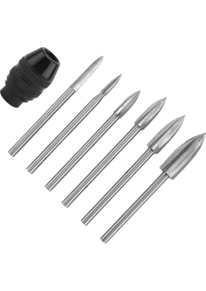 7pc Ahşap Oyma Araçları, 1/8inch Shank Hss Gravür Matkap Aracı Ahşap El Sanatları Aksesuarları 4486 Dremel Aracı Için Chuck ile (Yurt Dışından) modelleri