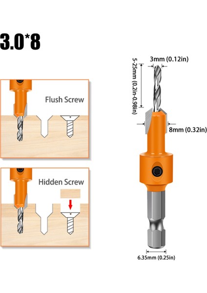 5pcs 8mm Shank Hss Ahşap Konuşma Yönlendirici Bit Vidalı Çıkarma Ahşap Freze Kesici Için Yıkım 2.5-3.5mm (Yurt Dışından) indirimleri