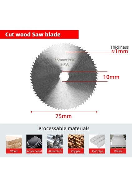 5pcs 75MM Kesme Disk Kiti 10 mm Delikli Öğütücü Metal Dairesel Testere Bıçağı Düz Flep Taşlama Tekerleği Zımpara Pedleri (Yurt Dışından) fiyatları