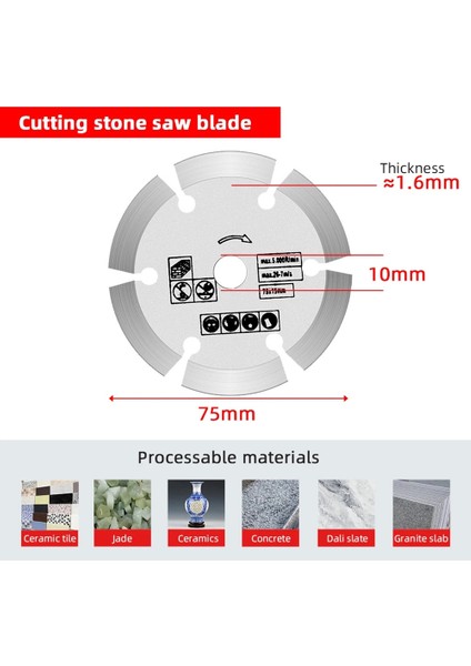 5pcs 75MM Kesme Disk Kiti 10 mm Delikli Öğütücü Metal Dairesel Testere Bıçağı Düz Flep Taşlama Tekerleği Zımpara Pedleri (Yurt Dışından) indirimleri