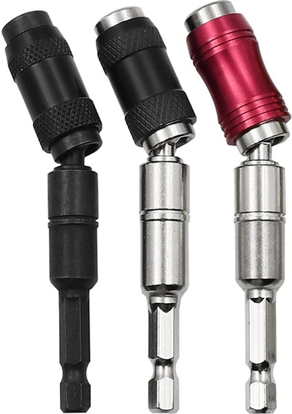 3pcs Manyetik Pivot Matkap Bit Tutucu, Manyetik Dönen Bit Uç Tutucu, Hızlı Serbest Bırakma Esnek Tornavida Bit Tutucu A (Yurt Dışından)