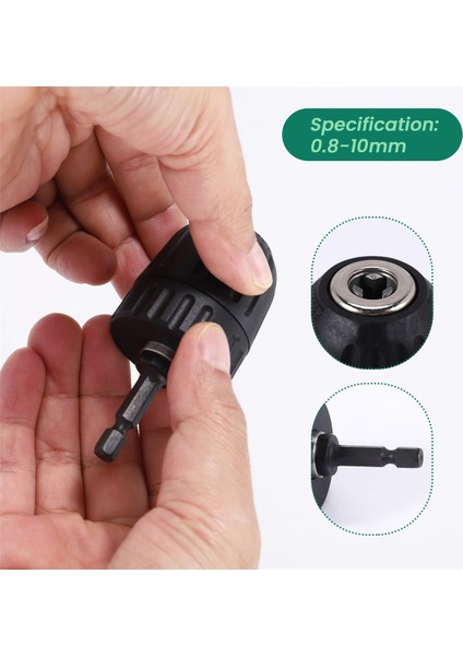 Anahtarsız Matkap Dönüştürücü 3/8 Inç 24UNF + 1/4 Inç Hex Shank Sds Adaptörü 0.8-10MM (Yurt Dışından) fırsatları