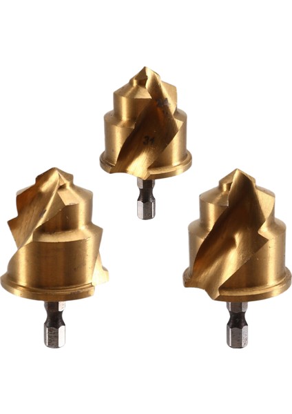 3pcs 20/25/32MM Adım Matkap Bit Sınırlı Döner Groove Ppr Kaldırma Koni Matkap Bitleri Su Boru Rayb (Yurt Dışından)