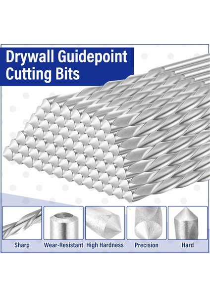 100 Adet Alçıpan Matkap Bitleri Pilot Nokta Kesme Matkap Bitleri Çapı Alçıpan Yönlendirici Spiral Testereler Için (5/32 Inç) (Yurt Dışından) modelleri