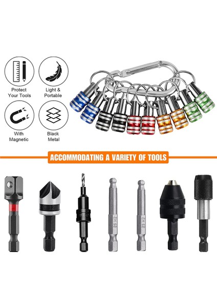 10PCS 1/4 Inç Hex Shank Tornavida Bitleri Tutucu Uzatma Çubuğu Anahtarlık Vida Adaptör Matkap Bitleri (5 Renk) (Yurt Dışından) fırsatları