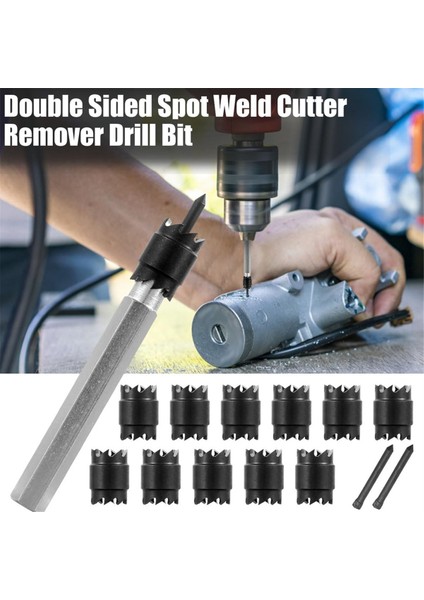 14 Paket Nokta Kaynak Kesici Setleri, Çift Taraflı 3/8 Inç Hss Matkap Bitleri, Altıgen Sac Metal Delik Kesiciler, Nokta Kaynakları Için (Yurt Dışından) modelleri