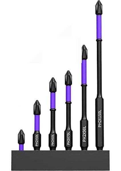 Yüksek Sertlik ve Güçlü Manyetik Bit, 6pcs Tornavida Bitleri ile Kayma Önleyici ve Şok Geçirmez Bitler, Manyetik Bit Kiti (Yurt Dışından)