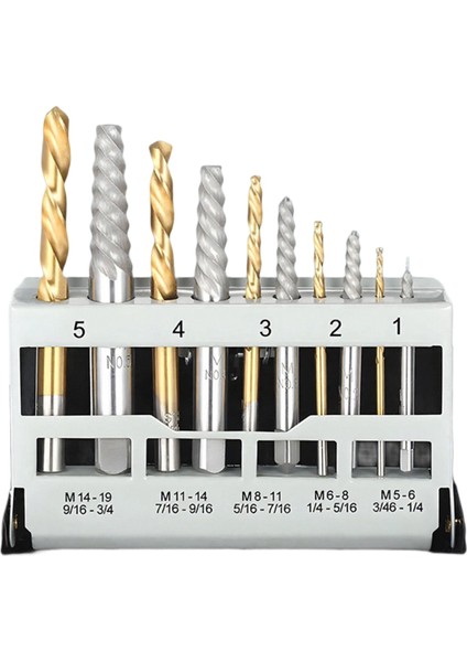10 Adet Kobalt Sol El Matkap Bit ve Alaşımlı Çelik Extractors, Kırık Cıvata Çıkarma Için Metal Kılıf Alet Kiti (Yurt Dışından)