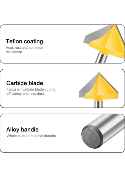 3D Yönlendirici Bit V-Şekilli Kesici 3D Freze Kesici Gravür Makinesi Kesici Ahşap Araçları 9 Pcs (Yurt Dışından) indirimleri
