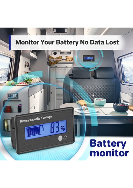 Pil Metre Pil Kapasite Voltaj Monitörü, Dc 12/24/36/48/60/72/84V Pil Kapasite Voltaj Göstergesi (Yurt Dışından) fırsatları