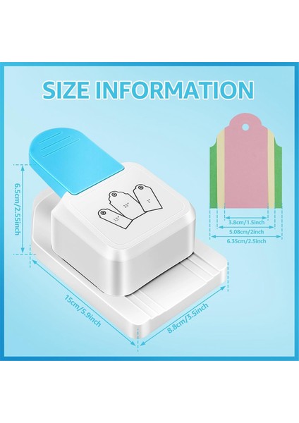 3&#39;ü 1 Arada Zanaat Etiketi Yumruk, 1.5/ 2/ 2,5 Inçlik Kağıt Zımbalar, Dıy Projeleri Için Kartı Yapım Scrapbooking Zanaat Için (Yurt Dışından) modelleri