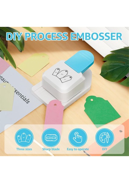 3&#39;ü 1 Arada Zanaat Etiketi Yumruk, 1.5/ 2/ 2,5 Inçlik Kağıt Zımbalar, Dıy Projeleri Için Kartı Yapım Scrapbooking Zanaat Için (Yurt Dışından) indirimleri