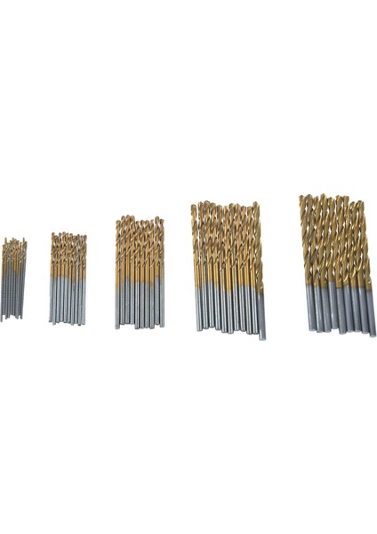 50 Pcs Titanyum Kaplamalı Yüksek Hızlı Çelik Matkap Bit Seti Aracı 1/1.5/2/2.5/3mm (Yurt Dışından)