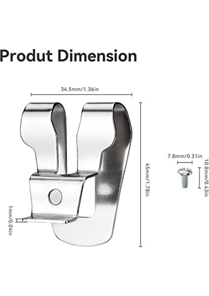 Takım Kemeri Için Matkap Klipsi 633586002 636181001 Vidalı Yedek Parça, 5pcs Metal Sürücü Kancası (Yurt Dışından) indirimleri