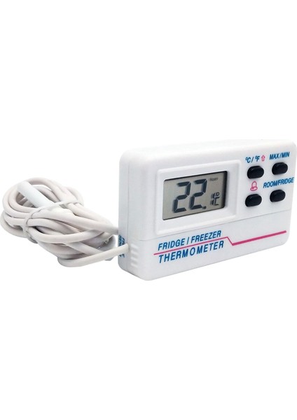 Dijital Buzdolabı Termometresi Iç Mekan Açık Buzdolabı Dondurucu Termometresi 2 Sensör ve Alarm Ev Restoranı (Yurt Dışından)