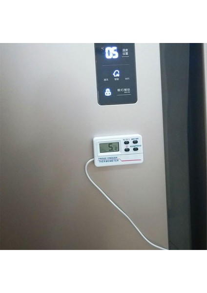 Dijital Buzdolabı Termometresi Iç Mekan Açık Buzdolabı Dondurucu Termometresi 2 Sensör ve Alarm Ev Restoranı (Yurt Dışından) fiyatları