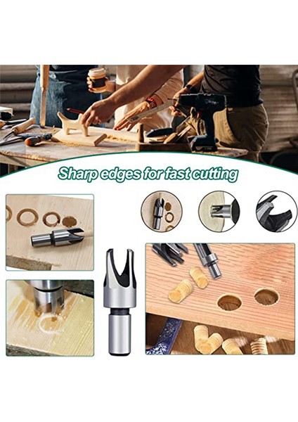 Counterk Woodworking Seti 5 Parça Countersunk Bit Set, 8 Adet Ahşap Işleme, Dıy Için Counterk Matkap (Yurt Dışından) fırsatları