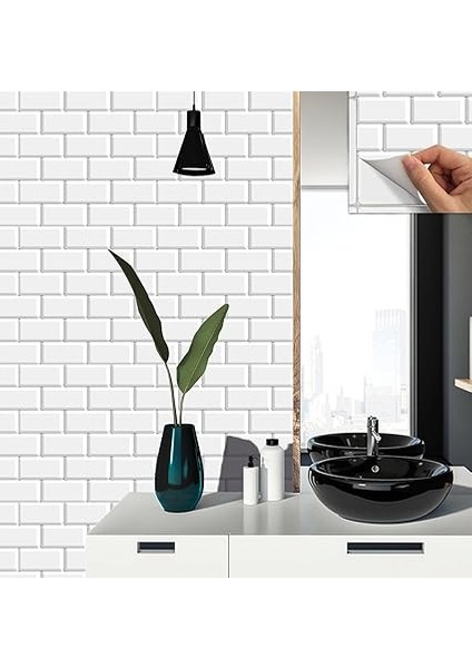 Kendinden Yapışkanlı Metro Karo Desenli Pvc Karo, Yapışkanlı Fayans Kaplama, Fayans Çıkartması, Zemin Duvar Karosu 30X30 cm (4 Adet / 0,36 M²) fırsatları