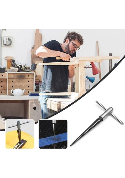 2pcs T Tapı Konik Raybası, 6 Yivli Pah -Raybalama Gitar Köprü Pim Deliği Sapı Konik Raybalar Alet Altıgen Sap (Yurt Dışından) modelleri
