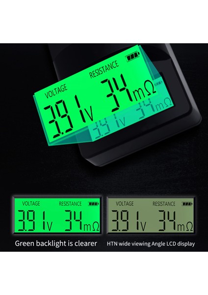 Dijital Ekran Pil Voltajı Dahili Direnç Test Cihazı 0-999MΩ Universal 18650 Lityum Pil Aa Algılama (Yurt Dışından) fırsatları